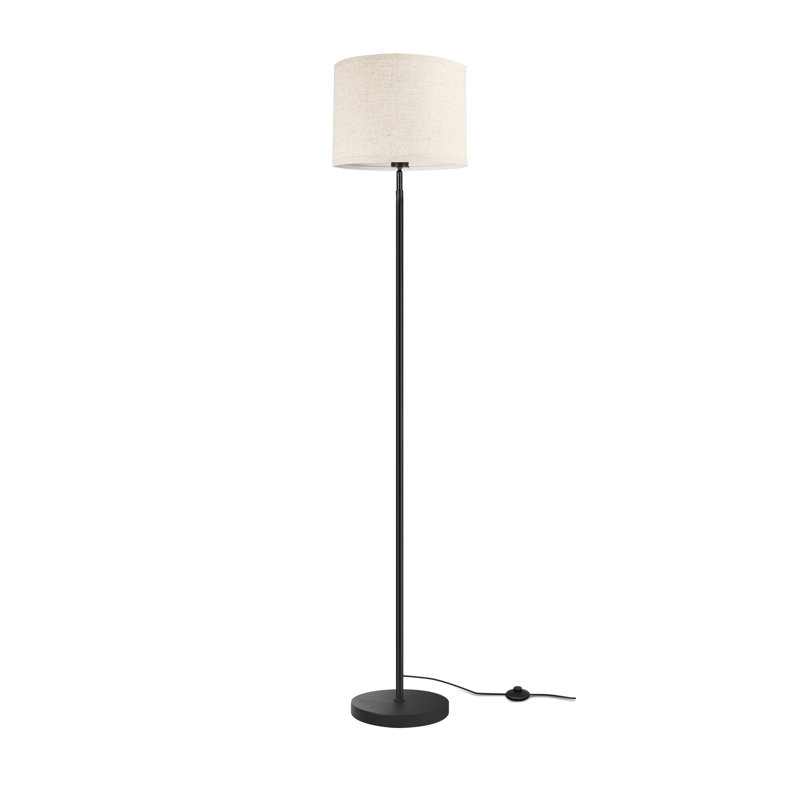 Alexxes 63'' Traditional Floor Lamp with Remote Control and Bulb Included, Black