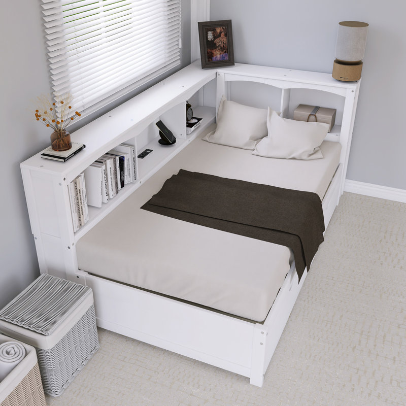 Twin Size Daybed With Two Storage Drawers And USB Ports, White