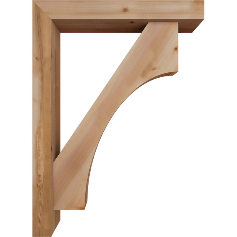 Westlake Block Bracket w/ Offset Brace, 44 x 32, 5 1/2"W Western Red Cedar (Smooth)