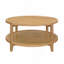 Table basse ronde en bois avec tablette inférieure, brun érable