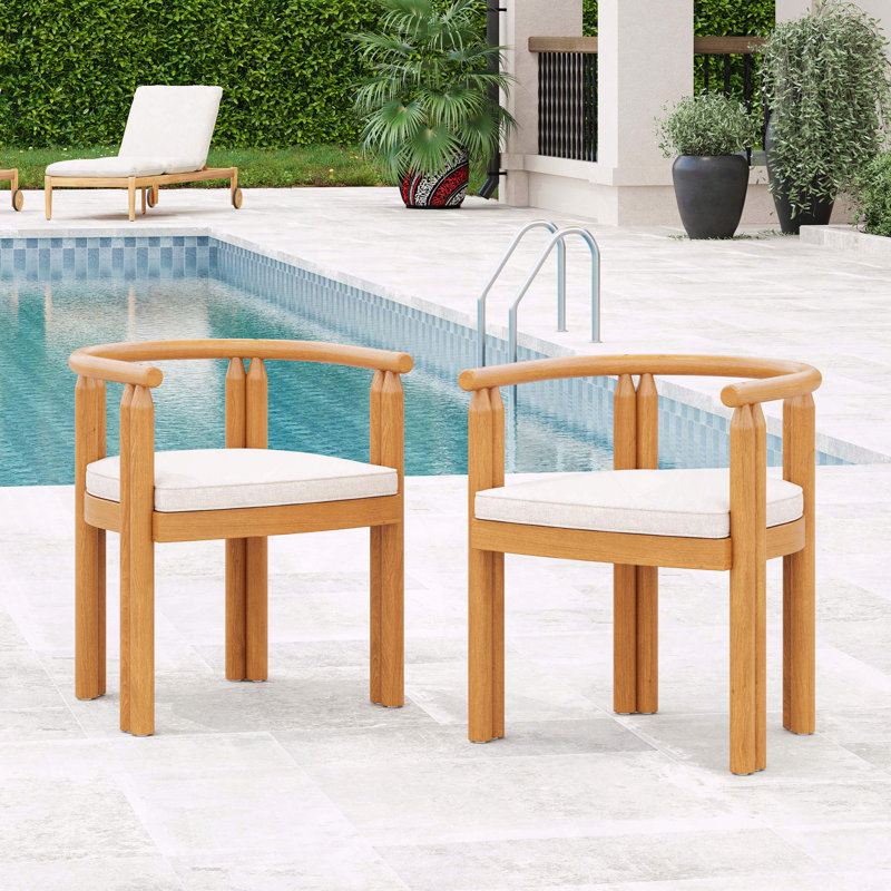 Acacia Wood Dining Chair Sturdy Stable Structure