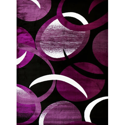 Tapis abstrait mauve Dossantos