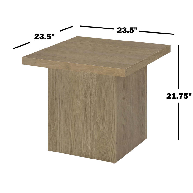 Ensemble de tables basses carrées Architectural, Brun