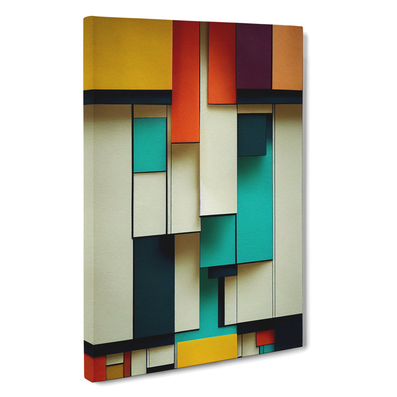 Bauhaus Abstract Art No.1 - Wrapped Canvas Print, 50cm H x 35cm W x 3cm D