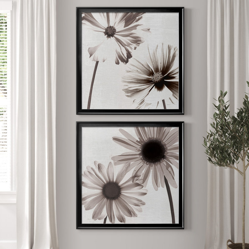 «Takes Two III», ensemble de 2 reproductions d'art encadrées, H 17,5 po x l 35 po x P 1,5 po, Toile avec cadre noir