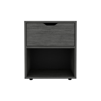Table de chevet moderne de 19,7 po de hauteur avec tablette ouverte