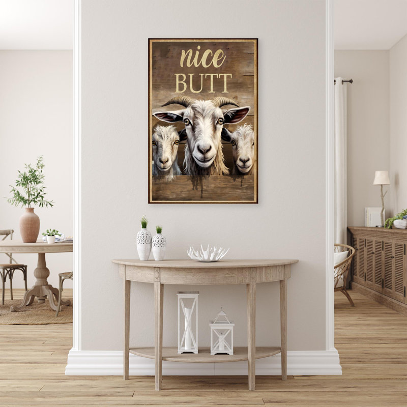 Kosovka " Goats Nice Butt ", 20" H x 16" W x 1.25" D