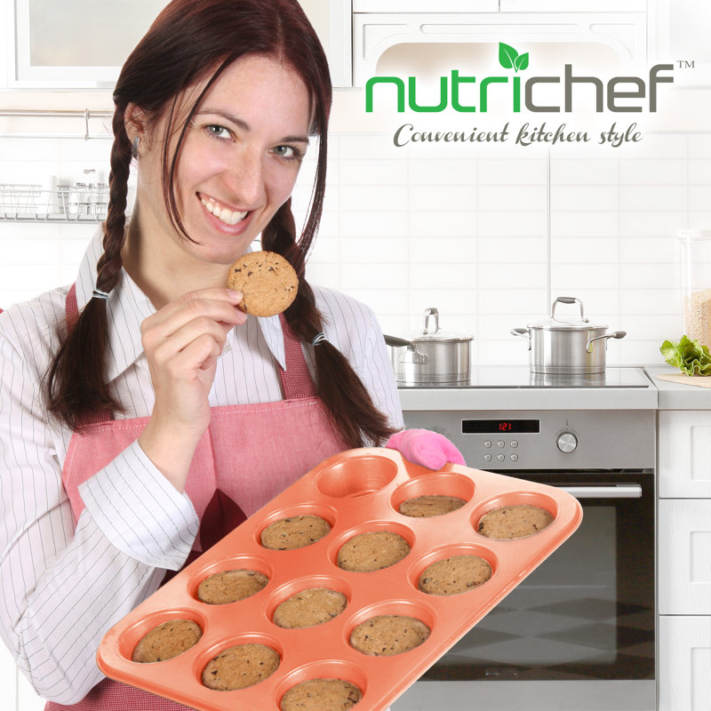 NutriChef 10-Piece Nonstick Copper Carbon Steel Bakeware Set