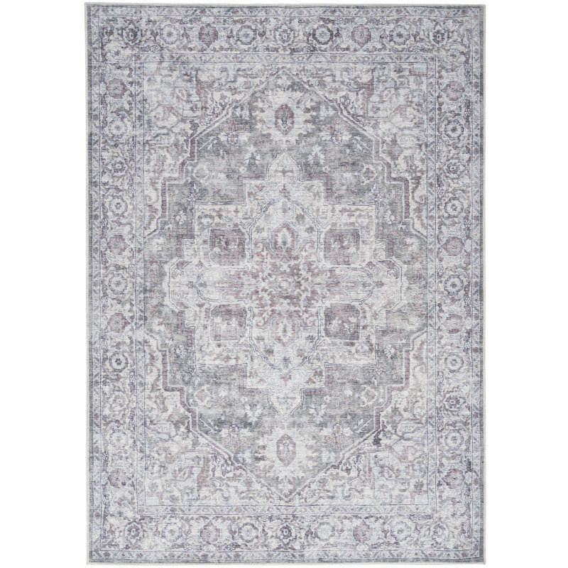 Washable Oriental Rug, Rectangle 6' x 9'