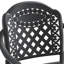 Table et chaises d'extérieur en fonte d'aluminium - noir avec - coussins de protection pour 5 sièges de patio-496390703