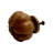 Set of Six Brown Wood Flower Shaped Drawer Pull Knobs