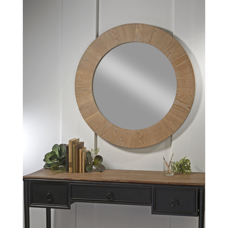 Wood Wall Mirror - 32" Round