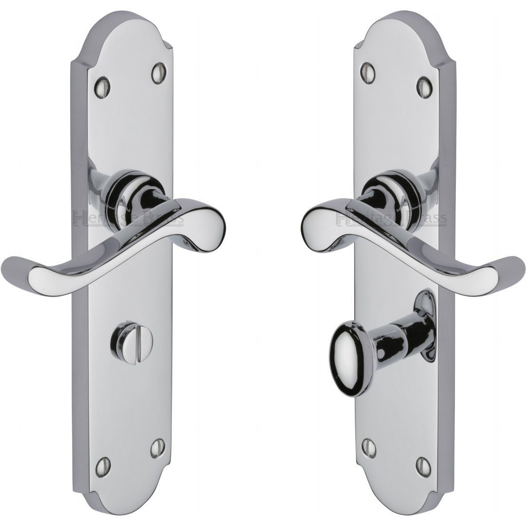 Heritage Brass Heritage Door Handle for Bathroom Savoy Long Design