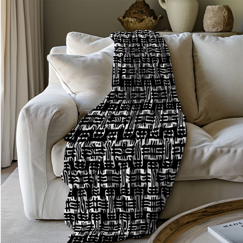 Blanc foncé - 1 pièce Sherpa Premium Couverture 0179, L 50 po x L 60 po