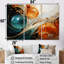 Orange et orange, planètes vagues IV - art mural abstrait-332516308-332516310