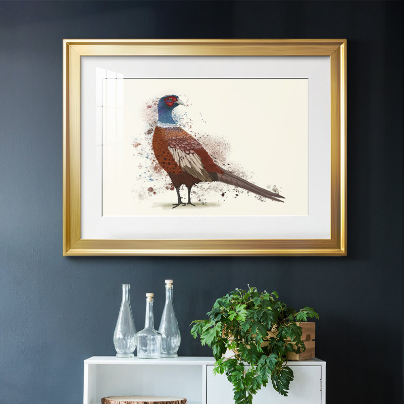 " Pheasant Splash 5 ", Gold, 30" H x 44" W x 1.5" D