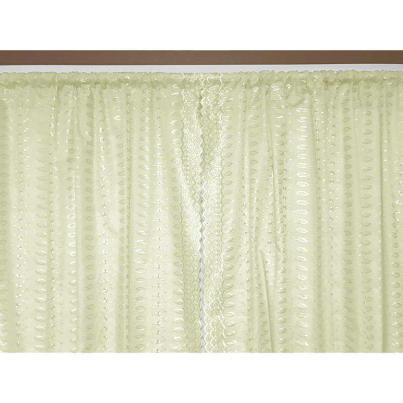 Hollander Cotton Blend Room Darkening Curtain Pair, 42" W x 63" L, Ivory