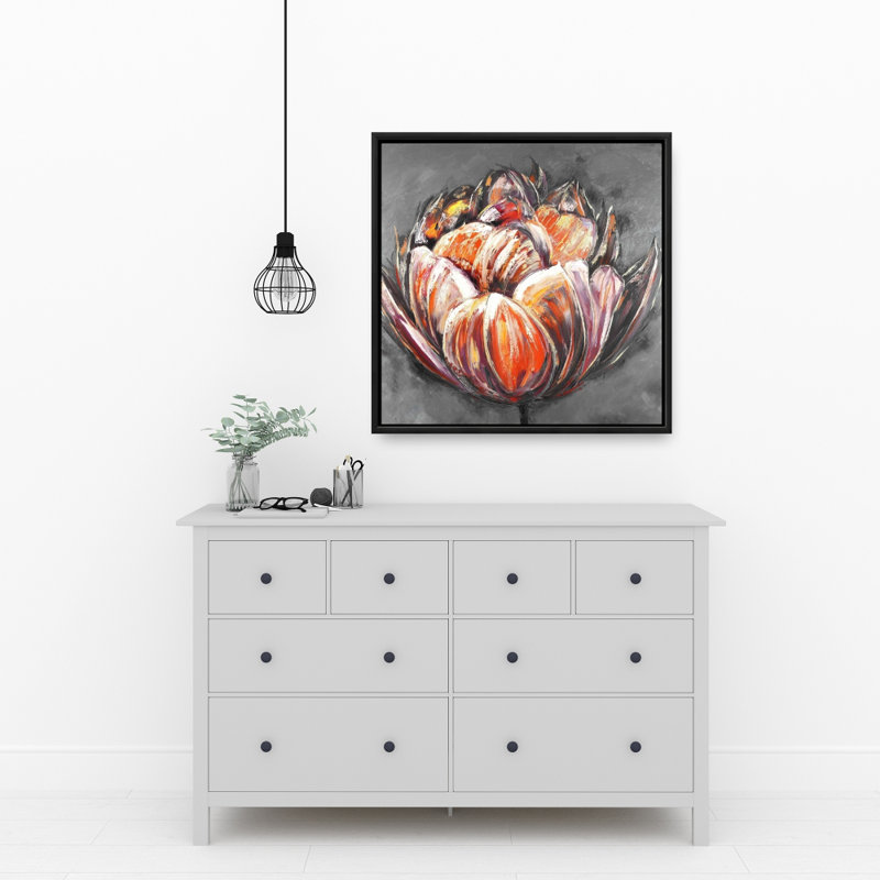 " Double And Abstract Orange Tulip "