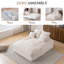 Méridienne convertible en velours côtelé de luxe avec 4 coussins, canapé-lit ultra-doux sans assemblage, méridienne à installation instantanée pour salon, appartement et petits espaces