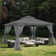 MASTERCANOPY Steel Patio Gazebo with Corner Shelves