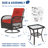 Rauridh 2 - Person Outdoor Furniture Rocking and Swivle Chair with Cushions and Side Table-1757661563