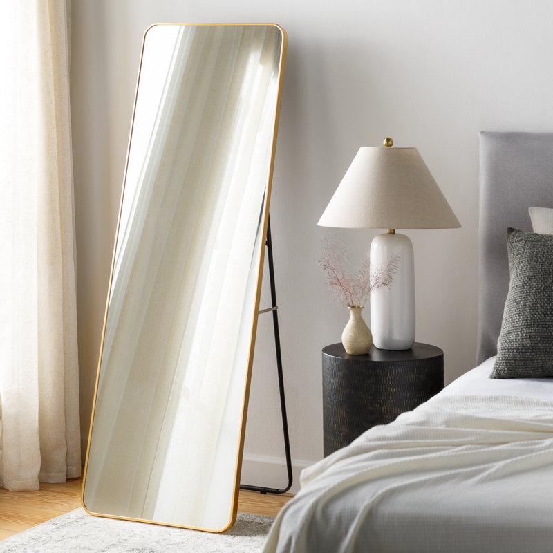 Miroir pleine longueur Destefano Essence, Or, 72 po x 36 po