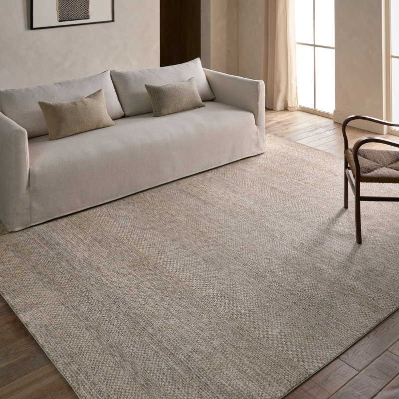 Icten Solid Gray Area Rug, Rectangle 9'6" x 13'