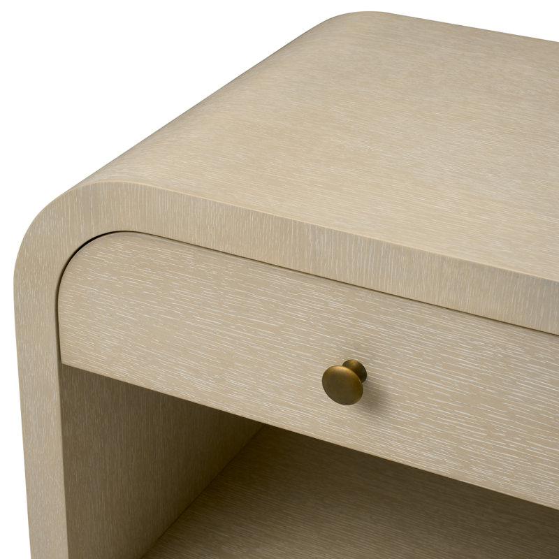 Nightstand Rhodes Oak Veneer, Washed Oak