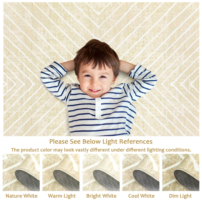 Tapis lavable à rayures Modern Modern, Tapis de couloir 2 pi x 6 pi