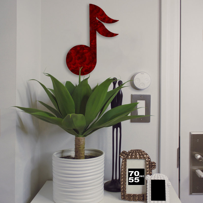 Meyerdirk Art Modern Musical Note Steel Wall Art - Candy Red, Candy Red