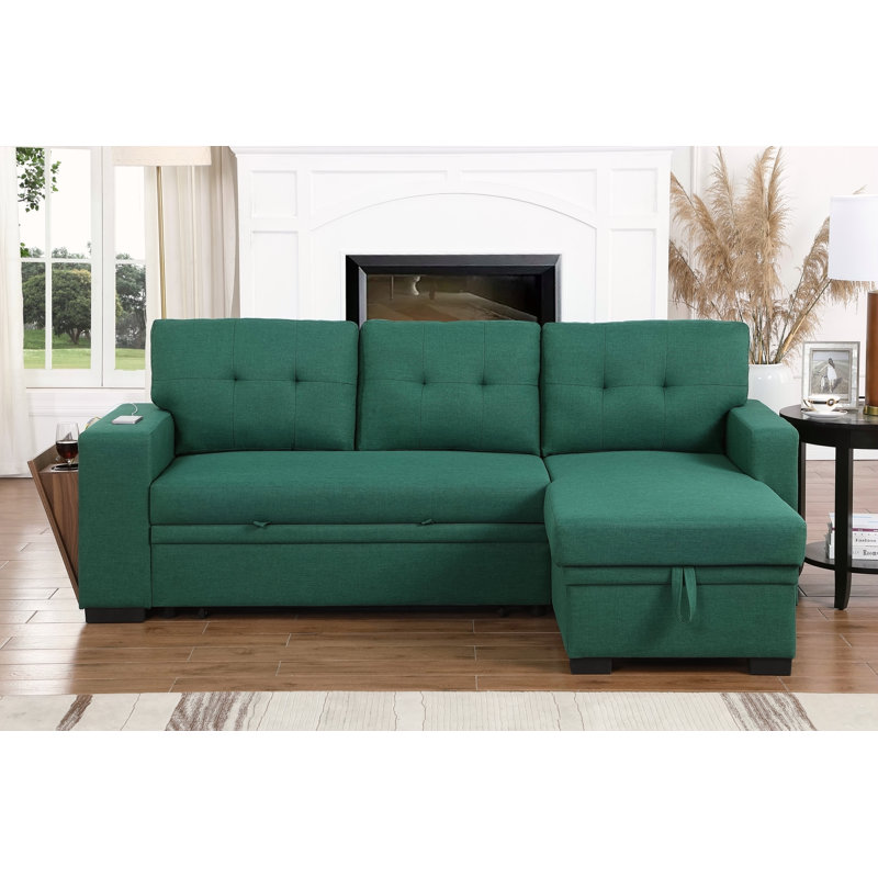 Canapé modulaire 3 pièces rembourré, Vert