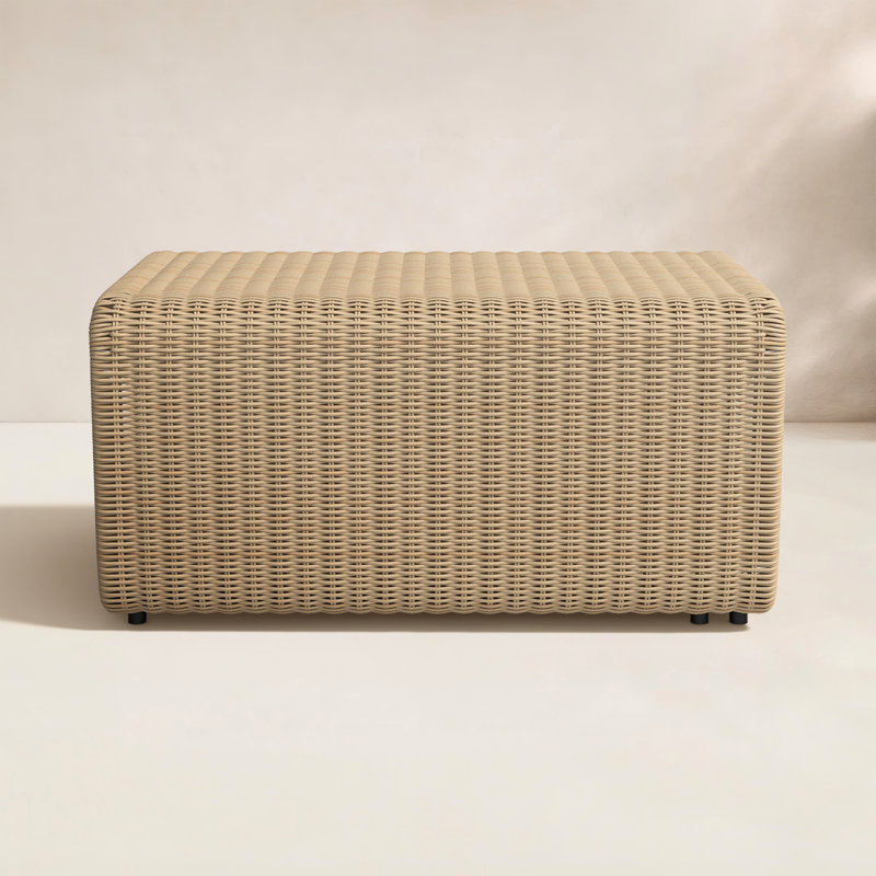 Lola Outdoor Ottoman, Natural