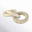Wood 3 Link Chain Decorative Sculpture with Natural Wood Grain