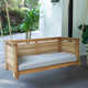 Umber Teak Porch Swing with Cushion