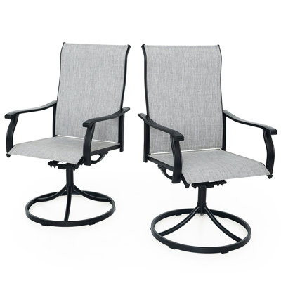 Ensemble de 2 chaises d'extérieur pivotantes pour l'extérieur