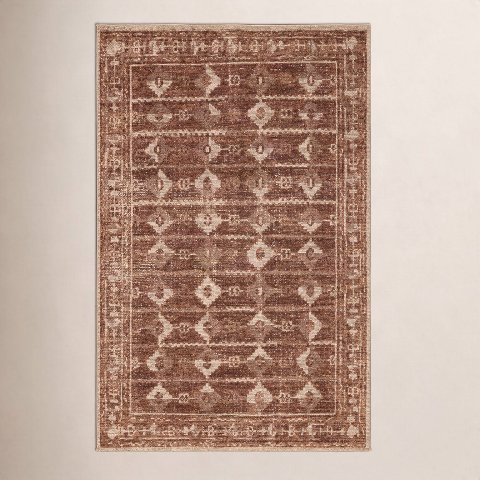 Vanna Hand-Knotted Oriental Wool Rug, Red, 5'x8'