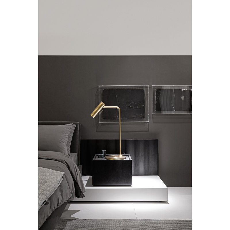 Heron Desk Table Lamp, Satin Brass