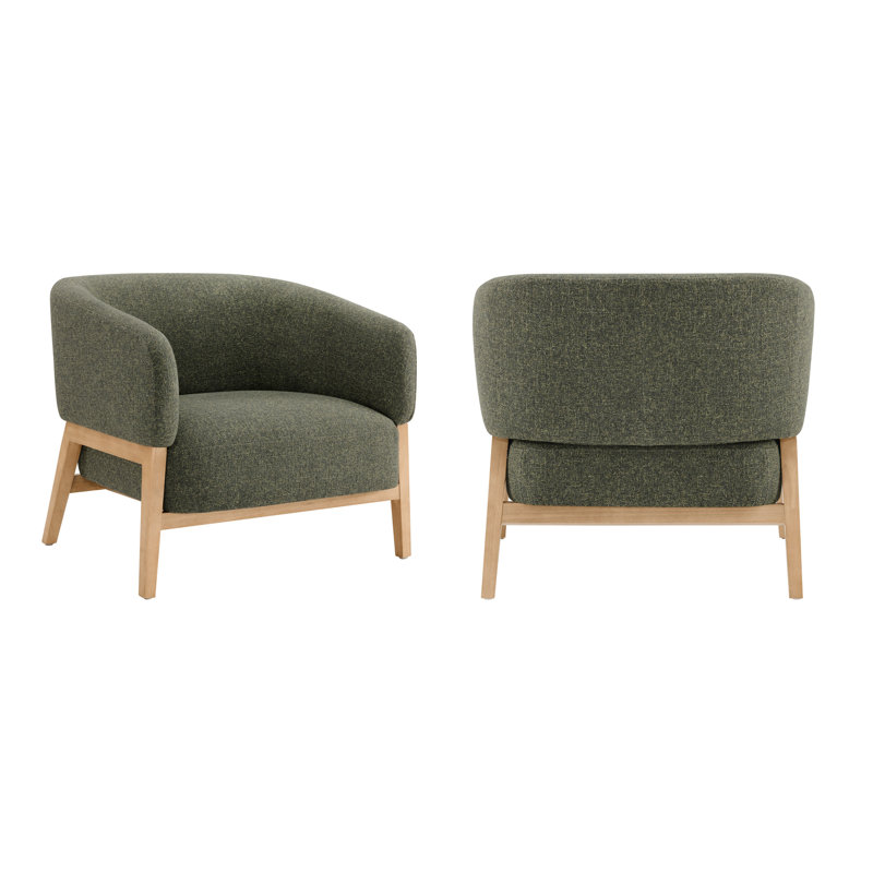 Fauteuil d'appoint pivotant rembourré Meraki, Chanvre