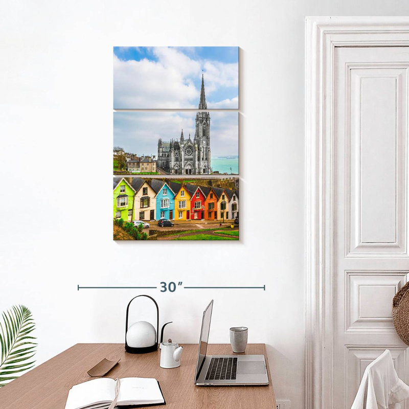Sireci Colourful Cobh Houses, 32" H x 20" W