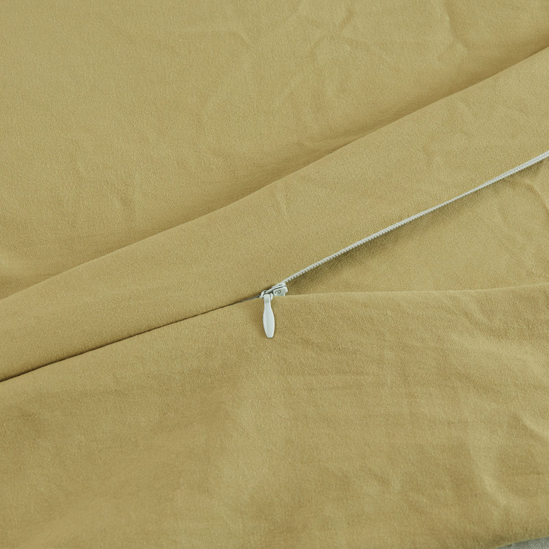 Ensemble de housse de couette en microfibre brossée, Housse de couette pour lit simple + 1 taie d'oreil, Kaki
