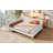 Queen Size Upholstered Daybed With 4 Support Legs, Beige