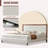 Wooden platform bed with upholstered base-2029263065-2029263066