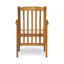 Chaise de patio en acacia avec coussin-1686908376