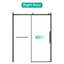 Porte de douche de 56 à 60 po x H 76 po, verre trempé, serrure, fonction coulissante lisse, revêtement hydrofuge, panneaux de verre modernes pour accessoires de salle de bain, poignées, rails, savon, choix-117446243