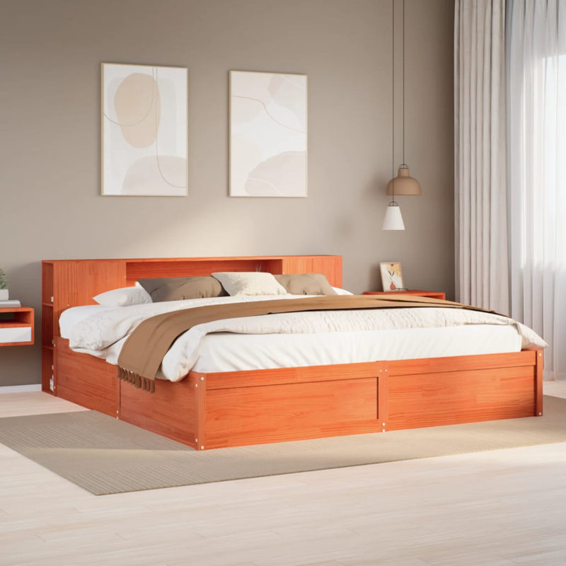 Storage Bed, Wax Brown, Super King (6')