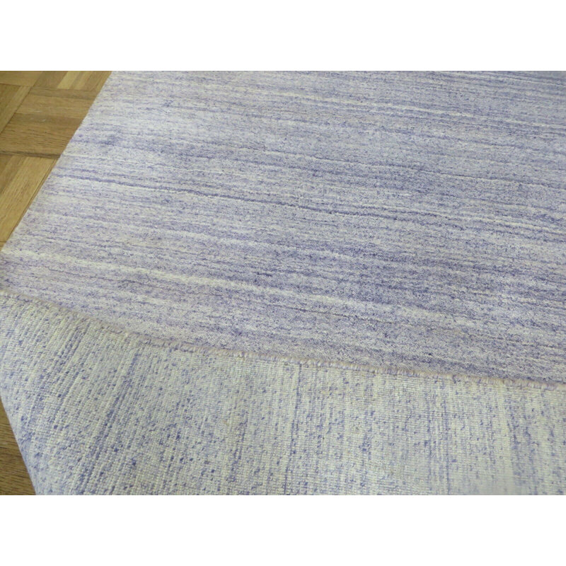 Tapis lavande en laine noué à la main de conception unique 6 pi 2 po x 9 pi 1 po Halstead