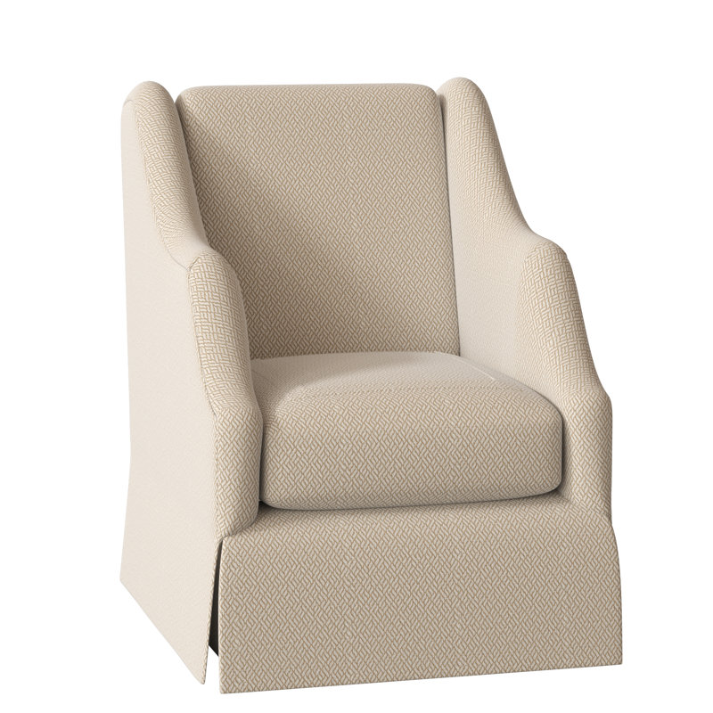 Fauteuil à coussin bas 27,5 po Claudette, Ivoire filigrane