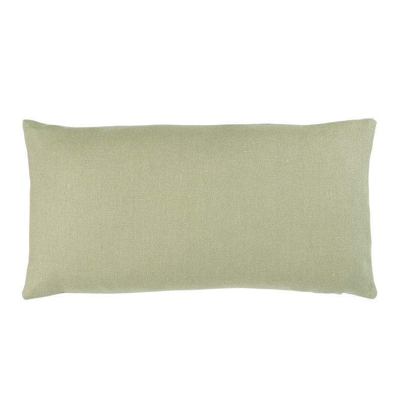 Oreiller en lin Jumi, Vert, H 12 po x l 24 po, Forme rectangulaire