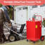 Chariot à carburant 30 gallons avec pompe manuelle, réservoir de transfert de gaz portable avec roues pour voitures et VTT