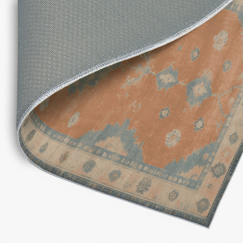 Tapis intérieur et extérieur brun Overdyed, Rectangulaire 8 pi x 10 pi